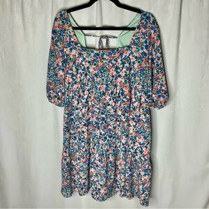 NWT BCBG Paris Tie Back Floral Chiffon Dress Size XXL 20
